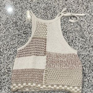 Anthropologie Knit Top with Tie Shoulder